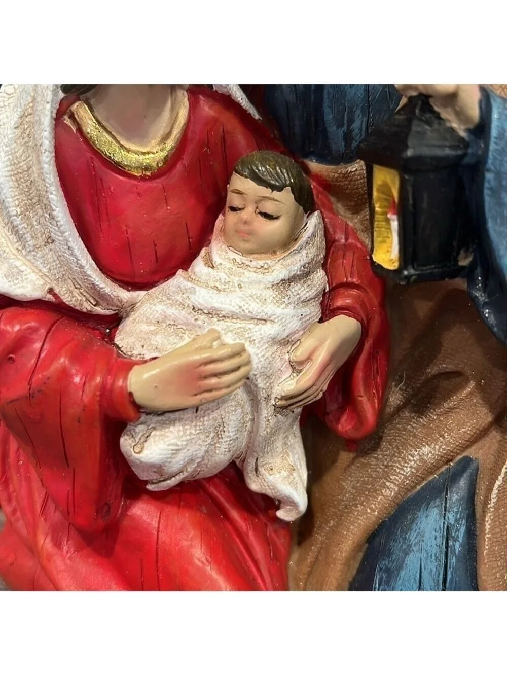 Nativity Holy Family with Wisemen Hand-Painted Polyresin Statue Christmas Decor